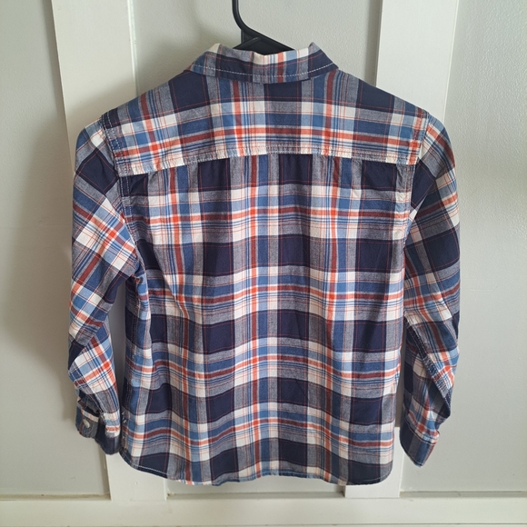Cherokee Boys Plaid Button-Up Shirt Size 6/7 - Picture 2 of 4